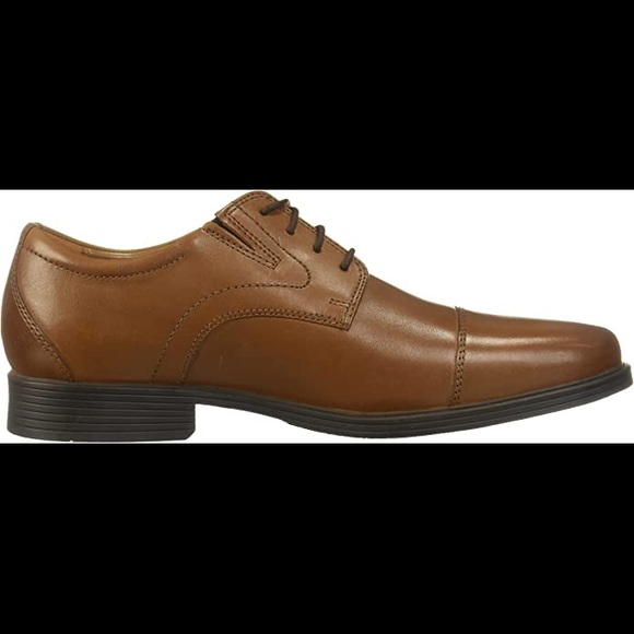 Clarks Mens Dress Shoes New In Box Whiddon Oxford Polished Leather - Picture 2 of 4